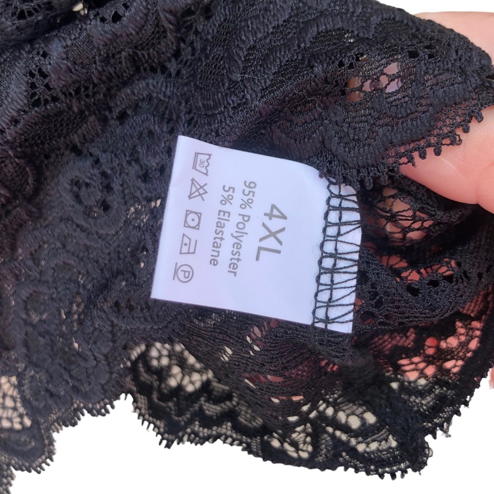 Black Lace Bralette size 4XL - Picture 2 of 8